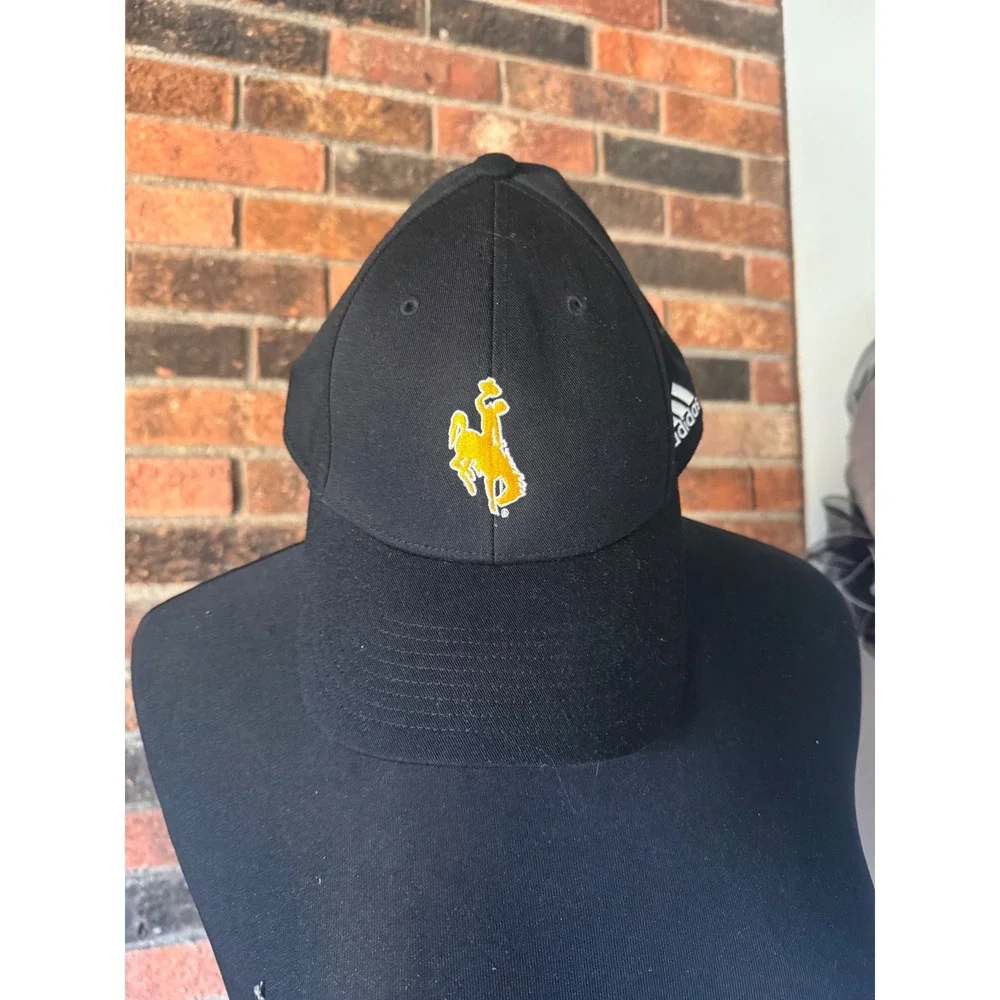 Adidas University of Wyoming Cowboys Hat Black Adjustable Cowboy Joe Club Cap